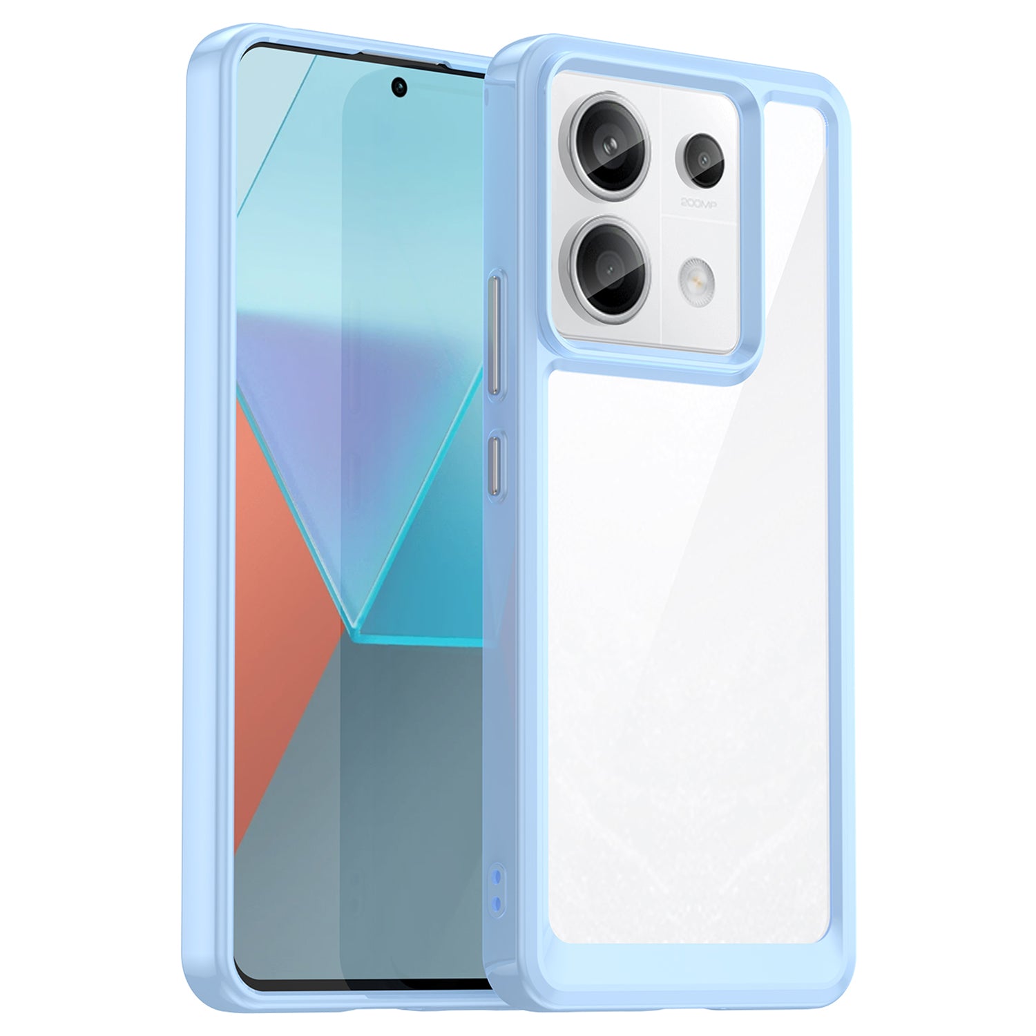 For Xiaomi Redmi Note 13 Pro 5G / Poco X6 5G Phone Case TPU+Acrylic Protective Cover - Blue For Xiaomi Redmi Note 13 Pro 5G / Poco X6 5G Phone Case TPU+Acrylic Protective Cover - Blue